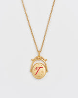 T Initial Tulip Gold Spinner Chain Necklace