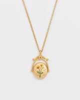 U Initial Ursinia Gold Spinner Chain Necklace