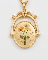 U Initial Ursinia Gold Spinner Chain Necklace