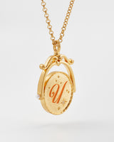 U Initial Ursinia Gold Spinner Chain Necklace