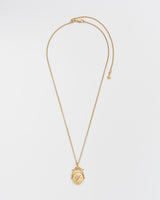 V Initial Violet Gold Spinner Chain Necklace