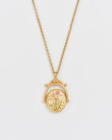 X Initial Xeranthemum Gold Spinner Chain Necklace