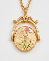 X Initial Xeranthemum Gold Spinner Chain Necklace