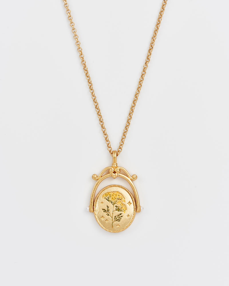 Y Initial Yarrow Gold Spinner Chain Necklace