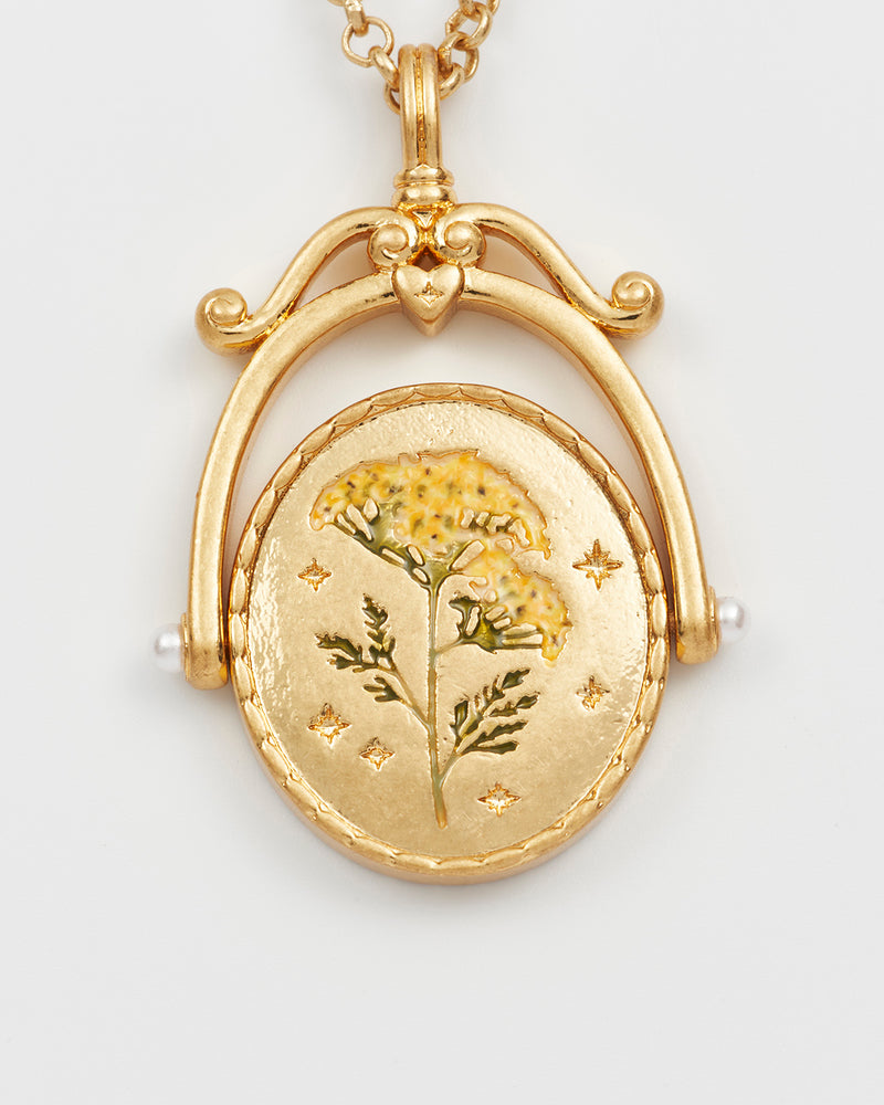 Y Initial Yarrow Gold Spinner Chain Necklace