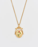 Z Initial Zigzag Clover Gold Spinner Chain Necklace
