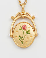 Z Initial Zigzag Clover Gold Spinner Chain Necklace