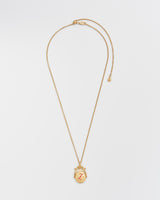 Z Initial Zigzag Clover Gold Spinner Chain Necklace