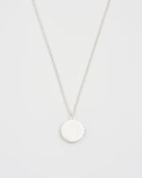 Nightshade Moon Round Silver Locket Chain Necklace