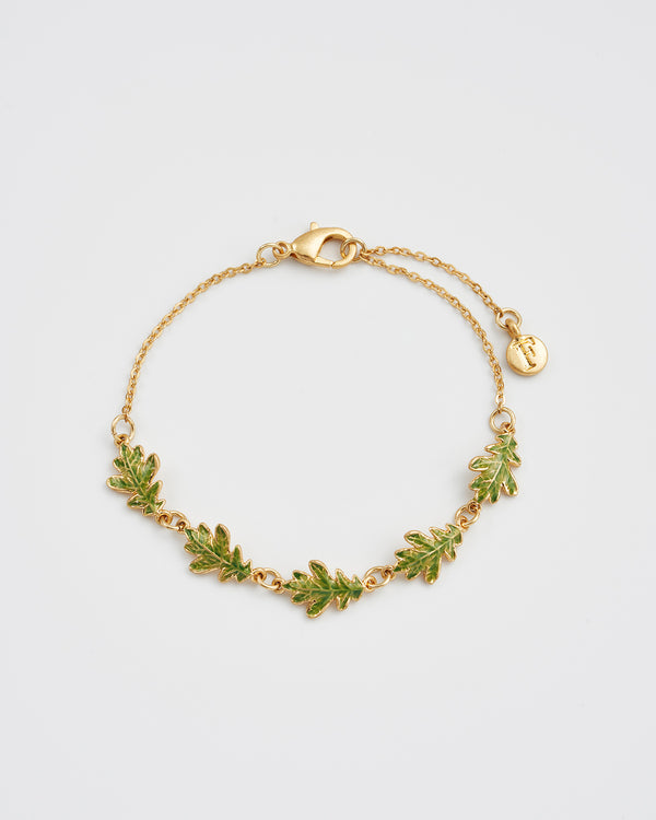 Oak Leaf Gold Bracelet