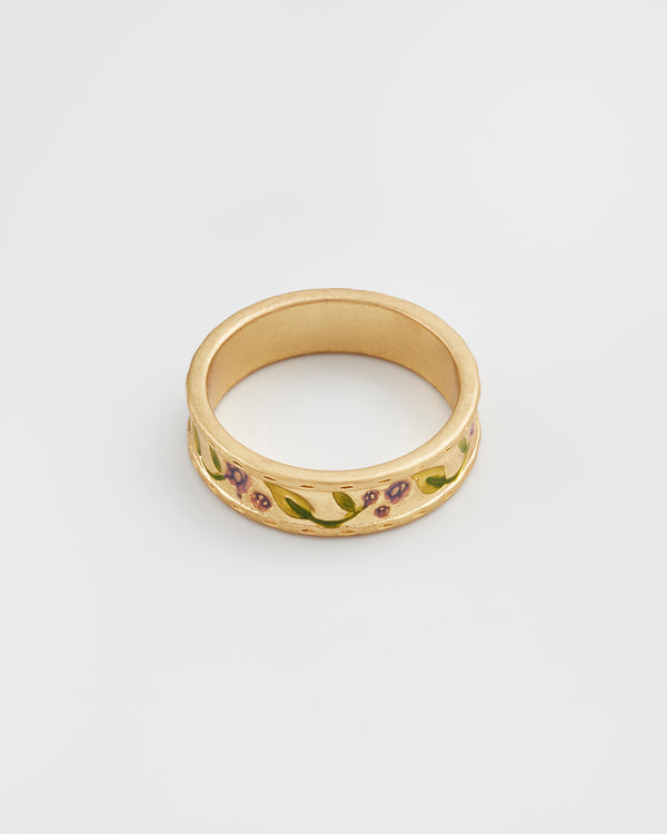 Blackberry Bramble Gold Ring