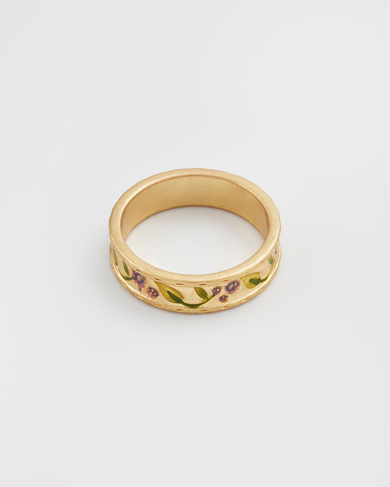Blackberry Bramble Gold Ring