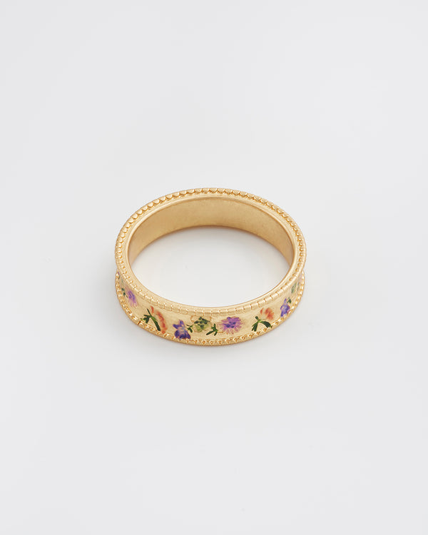 Folksy Floral Gold Ring