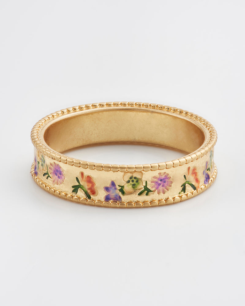 Folksy Floral Gold Ring