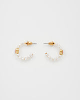 Heart Pearl Hoop Earrings