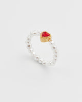 Heart Pearl Ring