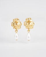 Pansy Pearl Earrings