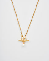 Gold Plain Toggle Necklace