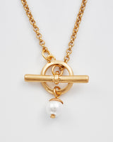 Gold Plain Toggle Necklace