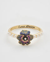 Pansy Pearl Ring