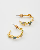 Wildflower Garden Hoop Earrings