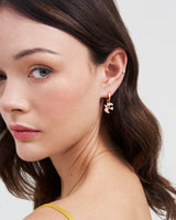 Heart Dove Huggie Earrings