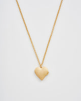 Gold Floral Heart Locket Necklace