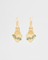 Sacred Heart Huggie Earrings
