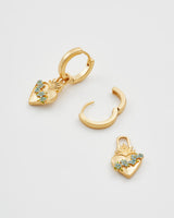 Sacred Heart Huggie Earrings
