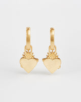 Sacred Heart Huggie Earrings