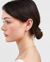 Bow Pearl Huggie Earring