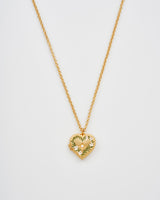 Gaia Lily Heart Locket Necklace