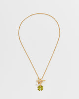 Lucky Clover Pearl Toggle Necklace