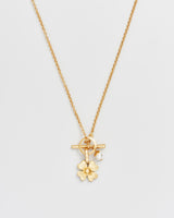 Lucky Clover Pearl Toggle Necklace