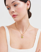 Lucky Clover Pearl Toggle Necklace