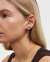 Hera Butterfly Charm Hoop Earrings