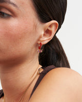 Hera Butterfly Charm Hoop Earrings