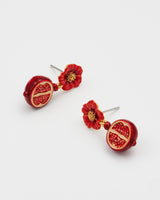 Blossom & Pomegranate Drop Earrings