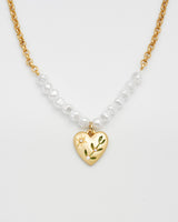 Niva Mistletoe Heart Pearl Necklace