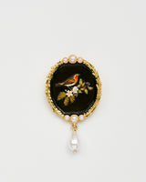 Robin Bramble Pearl Brooch