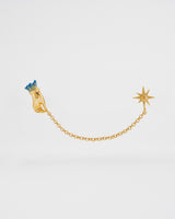 Palm Of Your Hand Pearl Chain Collar Pin
