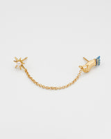 Palm Of Your Hand Pearl Chain Collar Pin