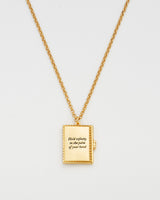 White English Rose Locket Necklace