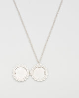 Ivy Blossom Locket Necklace in Silver
