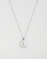 Selene Moon Periwinkle Necklace in Silver