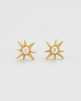 Star Pearl Stud Earrings