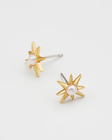 Star Pearl Stud Earrings