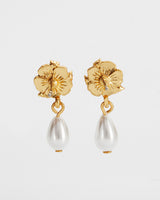 Larkspur Pearl Drop Earrings