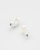 Larkspur Huggie Earrings in Silver