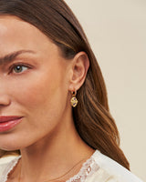 February Birthstone Violet Huggie Earrings